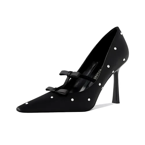 City Camel Slim Heel High Heels Women's Black