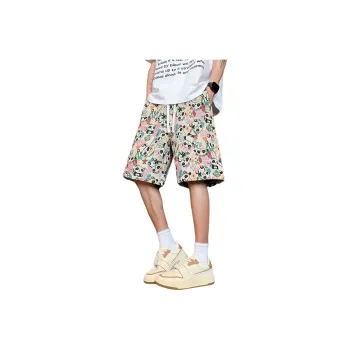 JIMI&JONS Casual Shorts Unisex Embroidery Panda
