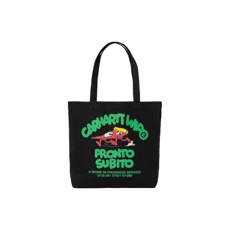 Carhartt WIP Cotton Tote Bag, Shopping Bag, Handbag Unisex Black & Green-0