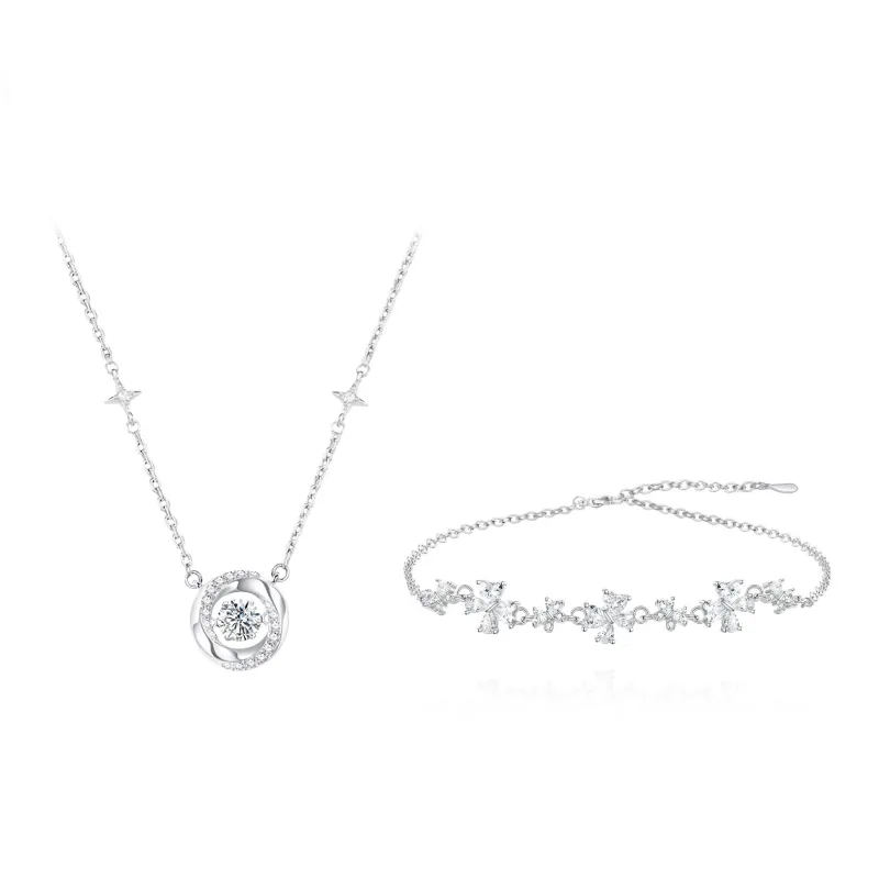 NUSQ Sterling Silver With Zircon Bracelets Women's-12