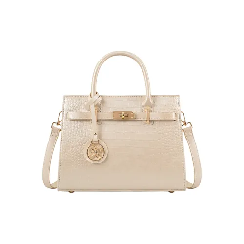 Vigno Synthetic Leather Shoulder Bag, Crossbody Bag, Handbag Women's Ecru