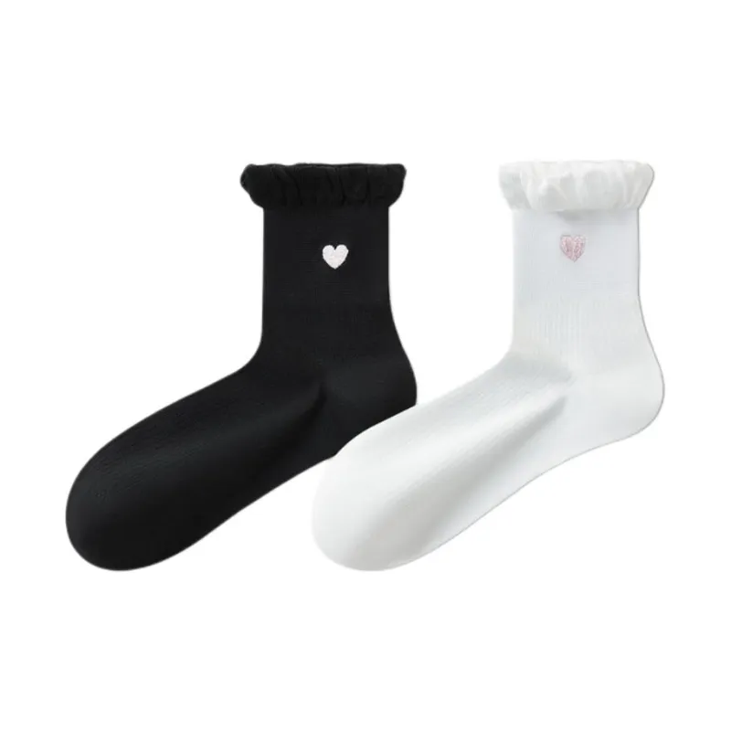 Temooues Mid Calf Socks Women's Combo Set-9
