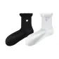 [2 Pack, Sweet Style Heart Embroidery]Black+White