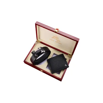 POLOMEISDO Top Grain Cow Leather Men's Belt 5.20 Practical Box Men's 3.5cm