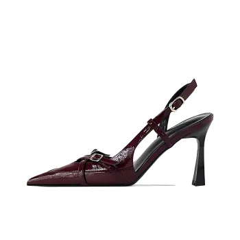 Lan Miao Slim Heel High Heels 8CM Women's Burgundy