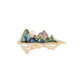 VIOLET Copper Alloy Brooches Unisex