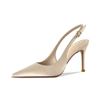 Lan Miao Slim Heel High Heels Women's Champagne