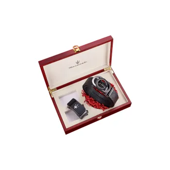 Maserati Cow Leather Belts Men's 3.5cm