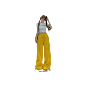 Wen Shan Casual Pants Women's Leaf Yellow