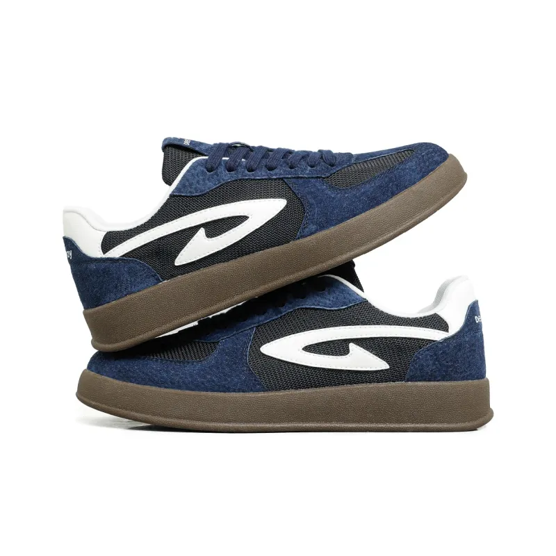 DEERWAY Abrasion Resistant Lightweight Height Increasing Low Top Casual Shoes Unisex Navy Blue-2