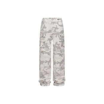 FCB ARCELONA Cargo Pants Unisex Snow Camouflage