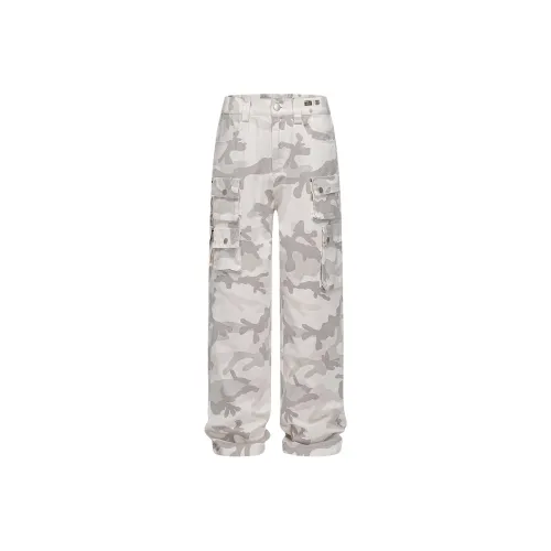 FCB ARCELONA Cargo Pants Unisex Snow Camouflage