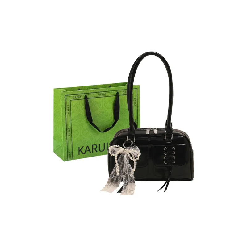 KARUISHA PU Shoulder Bag Women's White/Pink/Yellow/Black-12