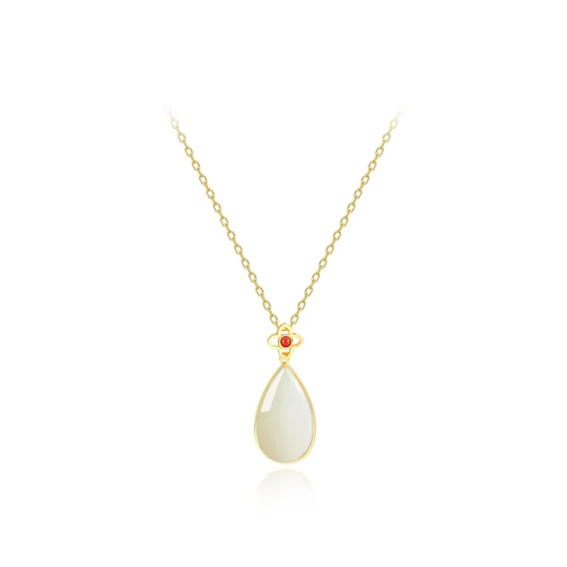 MGS White Jade Bodhi Necklaces Unisex-0