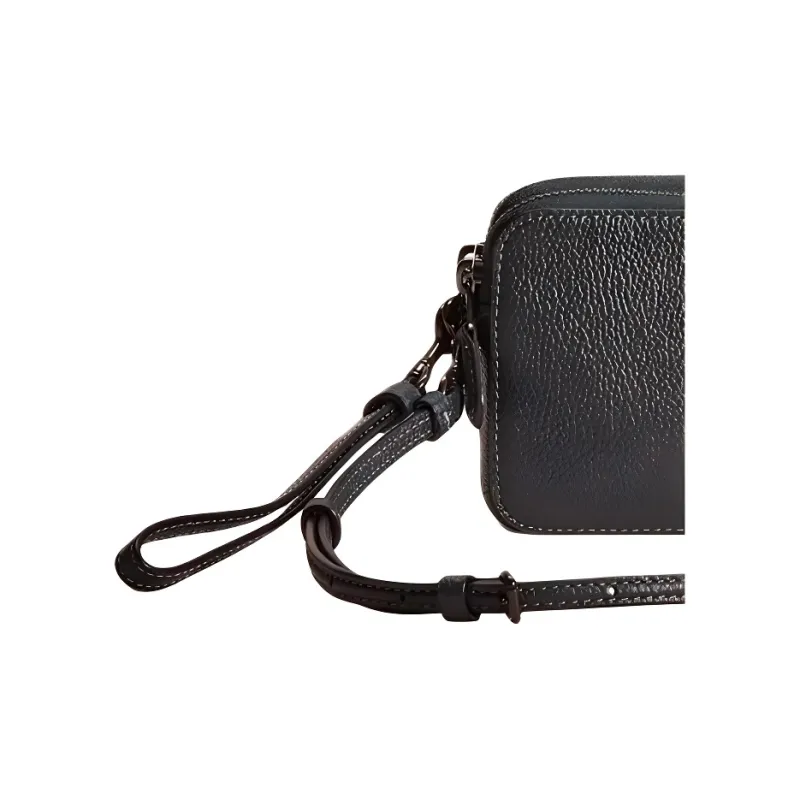 COACH Kira Polished Pebbled Leather Shoulder Bag Crossbody Bag Small Size Women's Tin-Colored With Pine Green-2