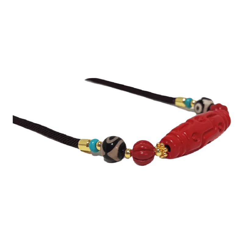 MUXIANG Cinnabar Necklaces Unisex-1