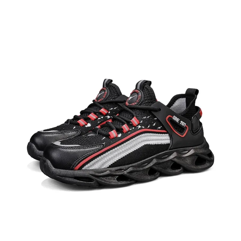 Binary Cushioning Abrasion Resistant Lightweight Low Top Casual Shoes Men's Black-2