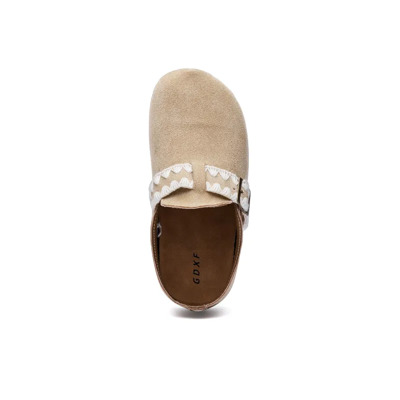 GDXF Rubber Sole Abrasion Resistant Slip Resistant Closed Toe Slippers Women's-4