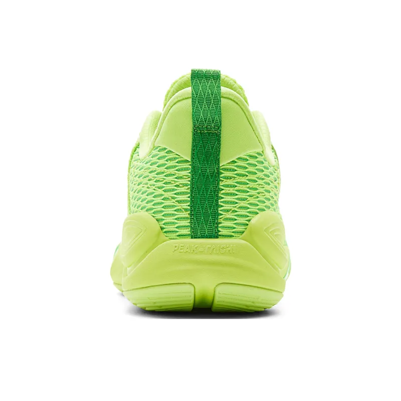 PEAK Shock Absorbers Anti Twist Breathable Slip Resistant Low Top Basketball Shoes Men's Sprout Green-4