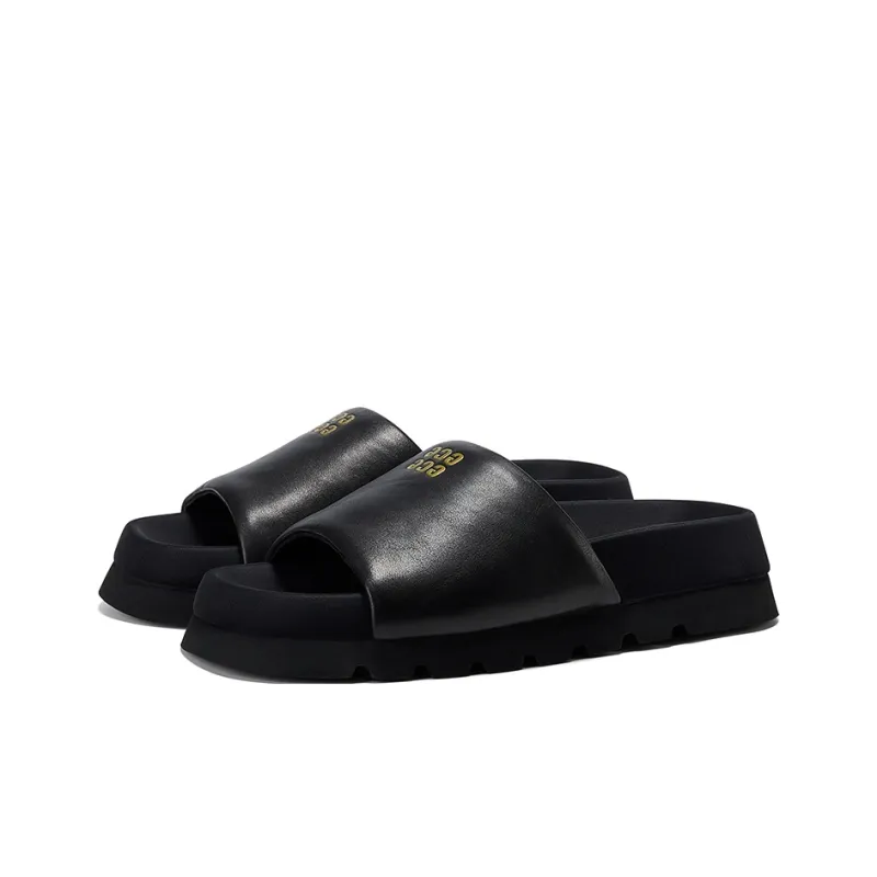 GG CC Slip Resistant Slide Slippers Women's Black-1