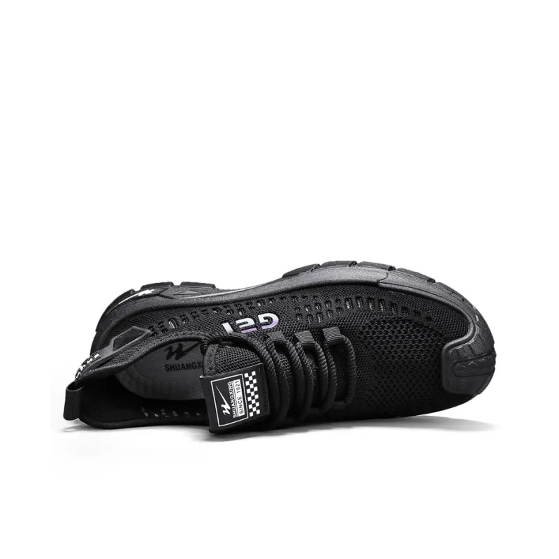 Binary Lightweight And Breathable Low Top Casual Shoes Men's Black-3