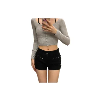 RENBEN Denim Shorts Women's Black