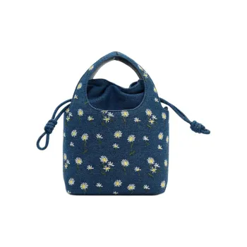 ZARA Cotton Shoulder Bag, Crossbody Bag, Handbag Women's Denim Blue