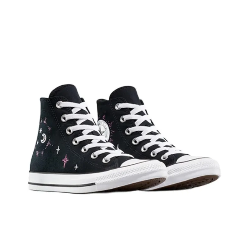 Converse Chuck Taylor All Star Anti Slip Wear Resistant High Top Canvas Shoes Women's Black-2