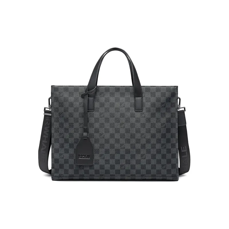 FAIRWHALE PVC Briefcase Tubas Men's Black-0