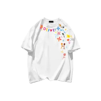 Cotton Shopping Drop Shoulder Sleeve T Shirt Unisex