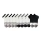 4 White+4 Black Gray Pinstripe+2 Black