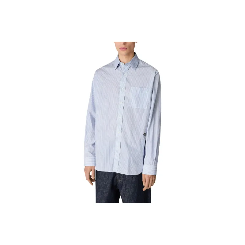 Bottega Veneta SS25 Shirt Men's Blue White-0