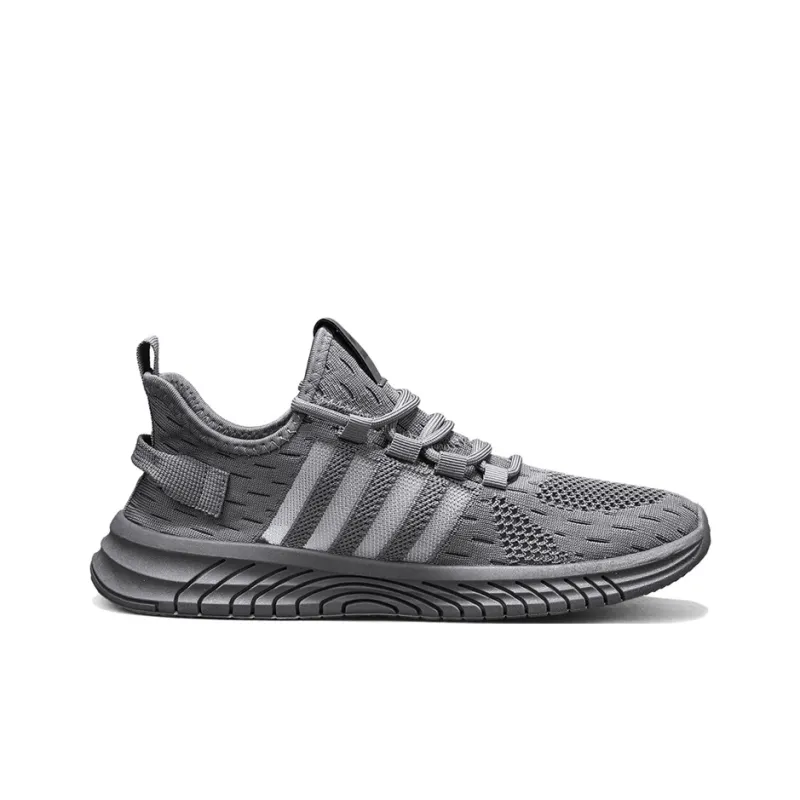 Binary Lightweight And Breathable Low Top Casual Shoes Men's Gray-2