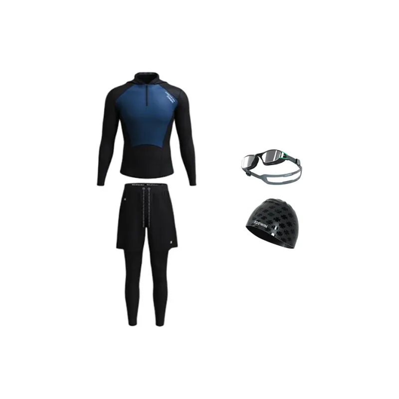 TOSWIM Swimming Equipment Sets Men's Black Blue-0
