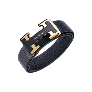 POLOMEISDO Top Grain Cow Leather Authentic Belt 5.20 Box Men's 3.5cm