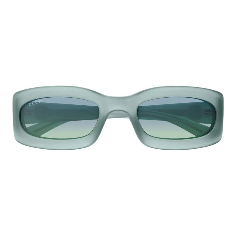 GUCCI Plastic Rectangular Sunglasses Men's Green-1