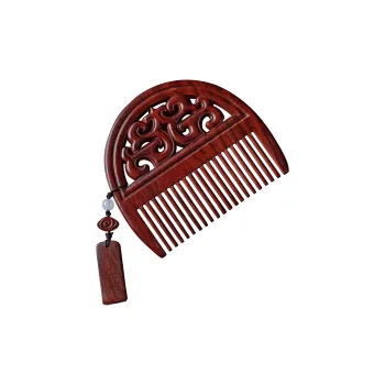 DALONG Small Leaf Red Sandalwood Wooden Comb Unisex