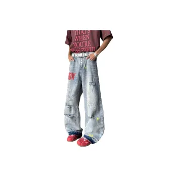 NVRFRGT Jeans Unisex Blue
