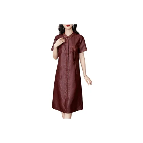 Yi Mengyuan Silk Short Sleeved Dress Women's