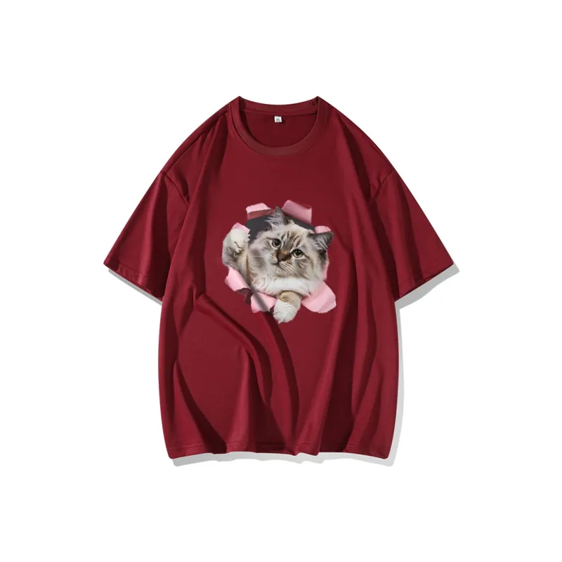 FAIRWHALE Drop Shoulder Sleeve T Shirt Women's-4