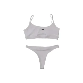 OFF WHITE Rib Ly Bella Bikini White/Black
