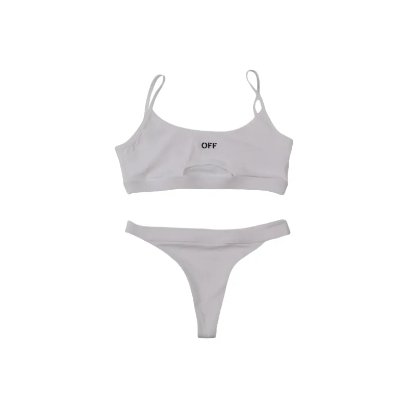 OFF WHITE Rib Ly Bella Bikini White/Black-0