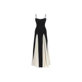 DOSOHEB Slip Dresses Women's Black/White