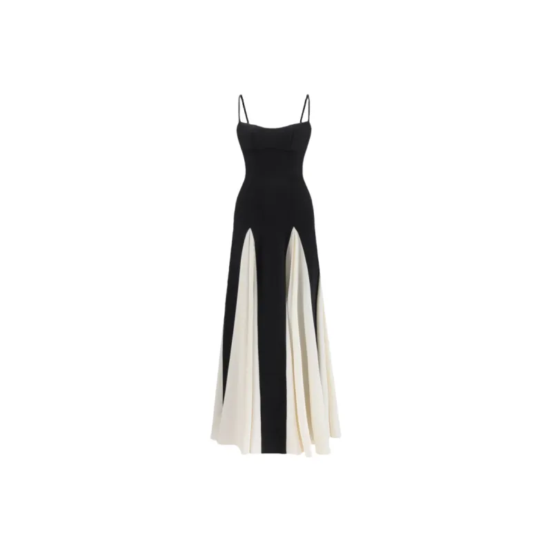 DOSOHEB Slip Dresses Women's Black/White-0