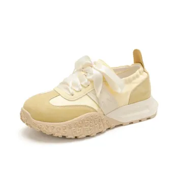 JOSINY Shock Absorbers With Slip Resistant And Abrasion Resistant Properties Casual Shoes Women's Yellow