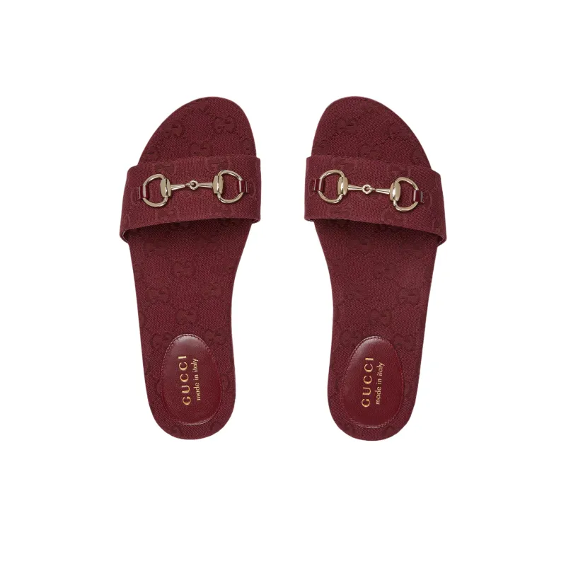 GUCCI Slide Slippers Women's Red-3