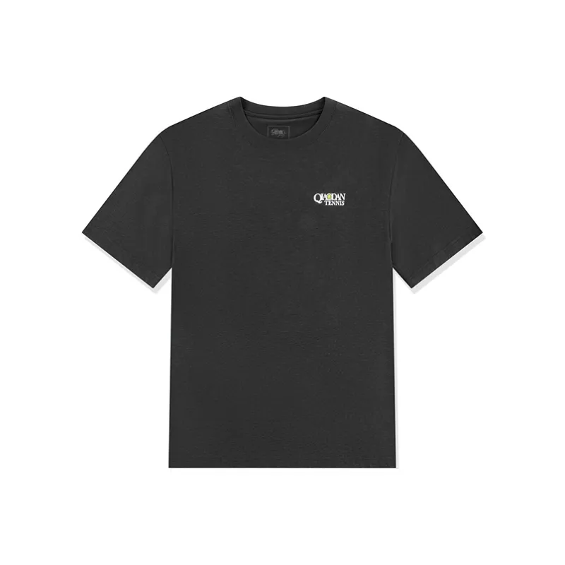 QIAODAN Sports Life Collection T Shirt Men's Black Sand Gray-0