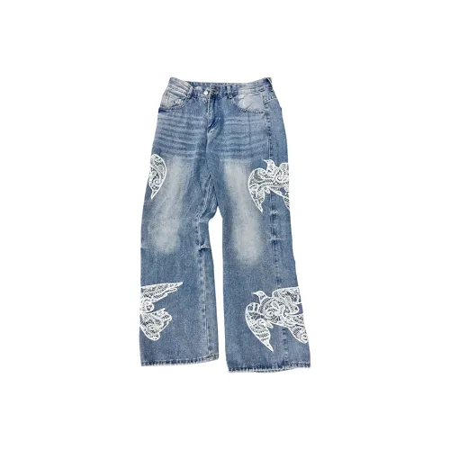 HKRXEC Jeans Men Blue