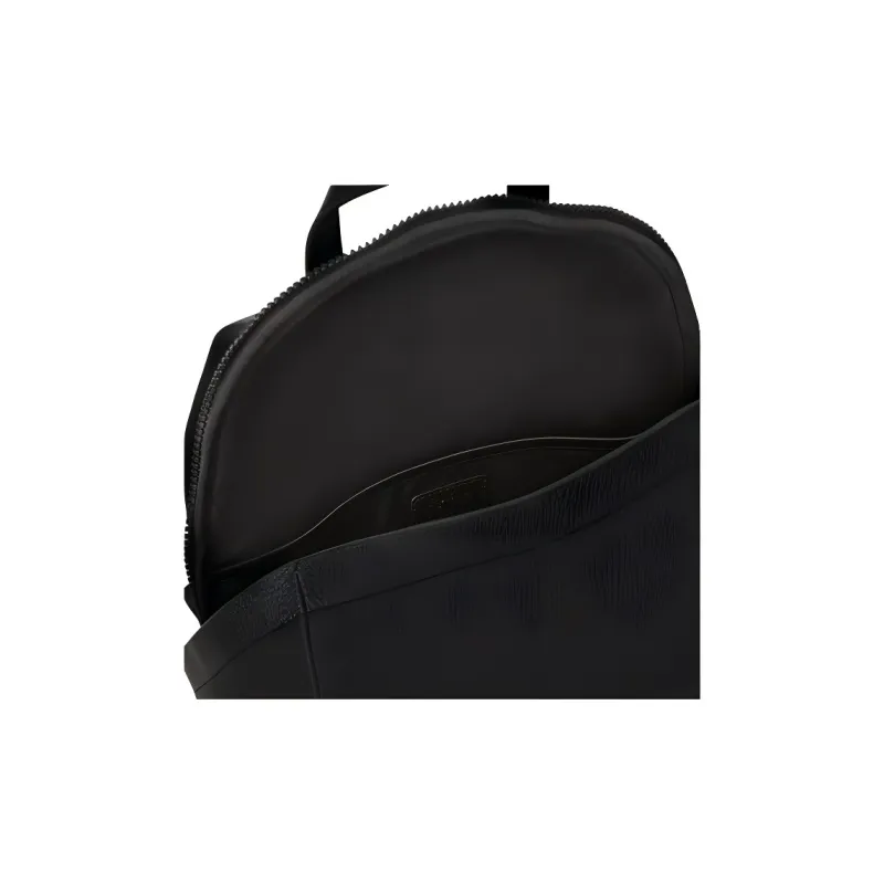 Furla Leather With Fabric Backpack Medium Size Men's Black-3