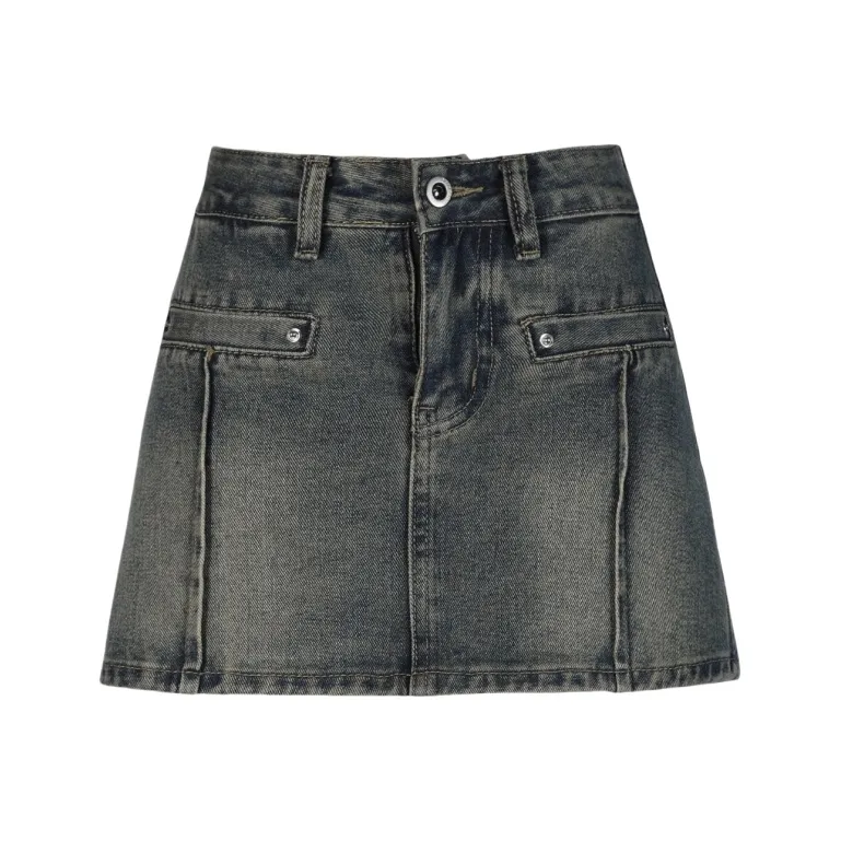 YGPRW Denim Short Skirts Women's-0